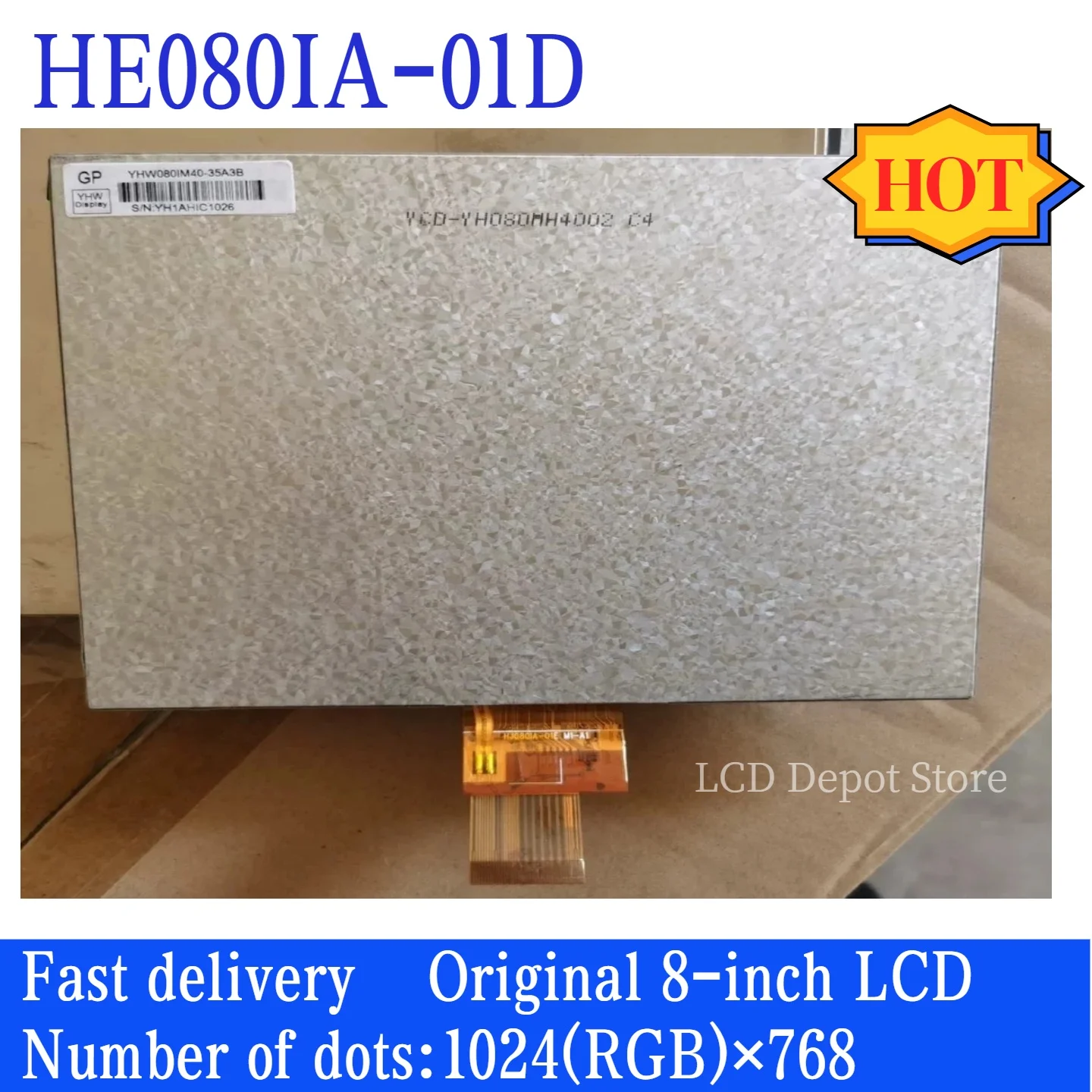 HE080IA-01D brand new original 8-inch 1024 (RGB) × 768 LCD display module