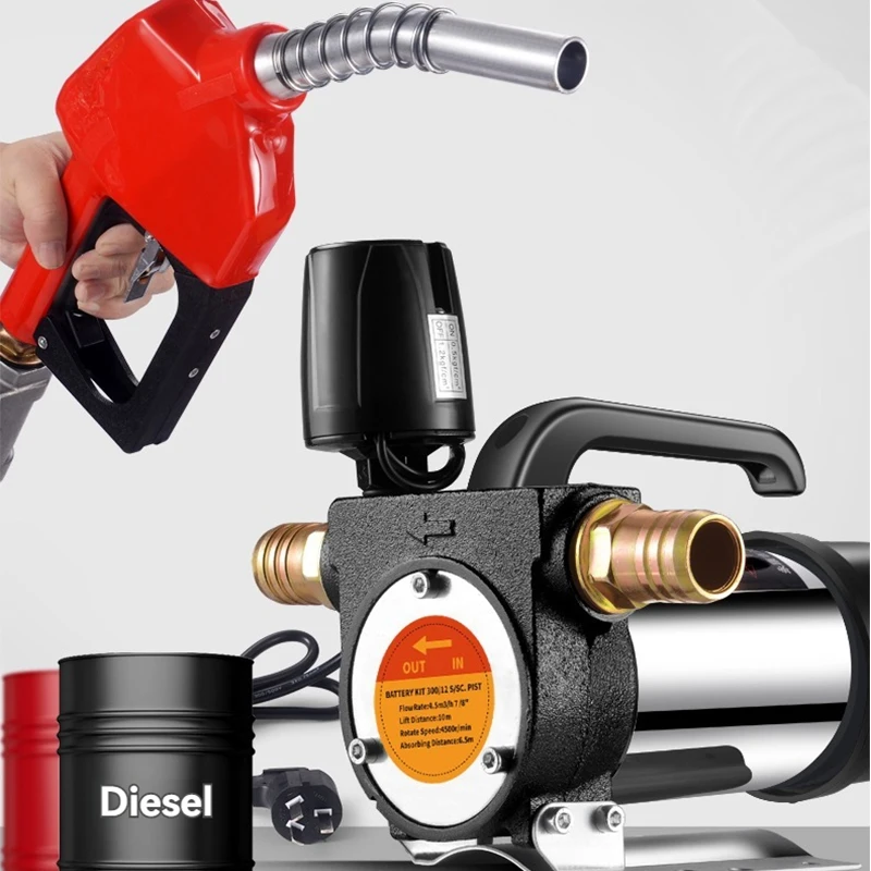 12v/24v/220v 990w Electric Oil Pump Diesel Kerosene Pump Self-priming Pump Automatically Stop Fuel Dispenser With Accessories