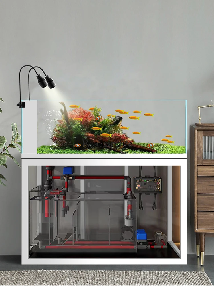 

Industrial Wind Stream Cylinder Automatic Lazy Change Water Fish Globe Living Room Super White Aquarium