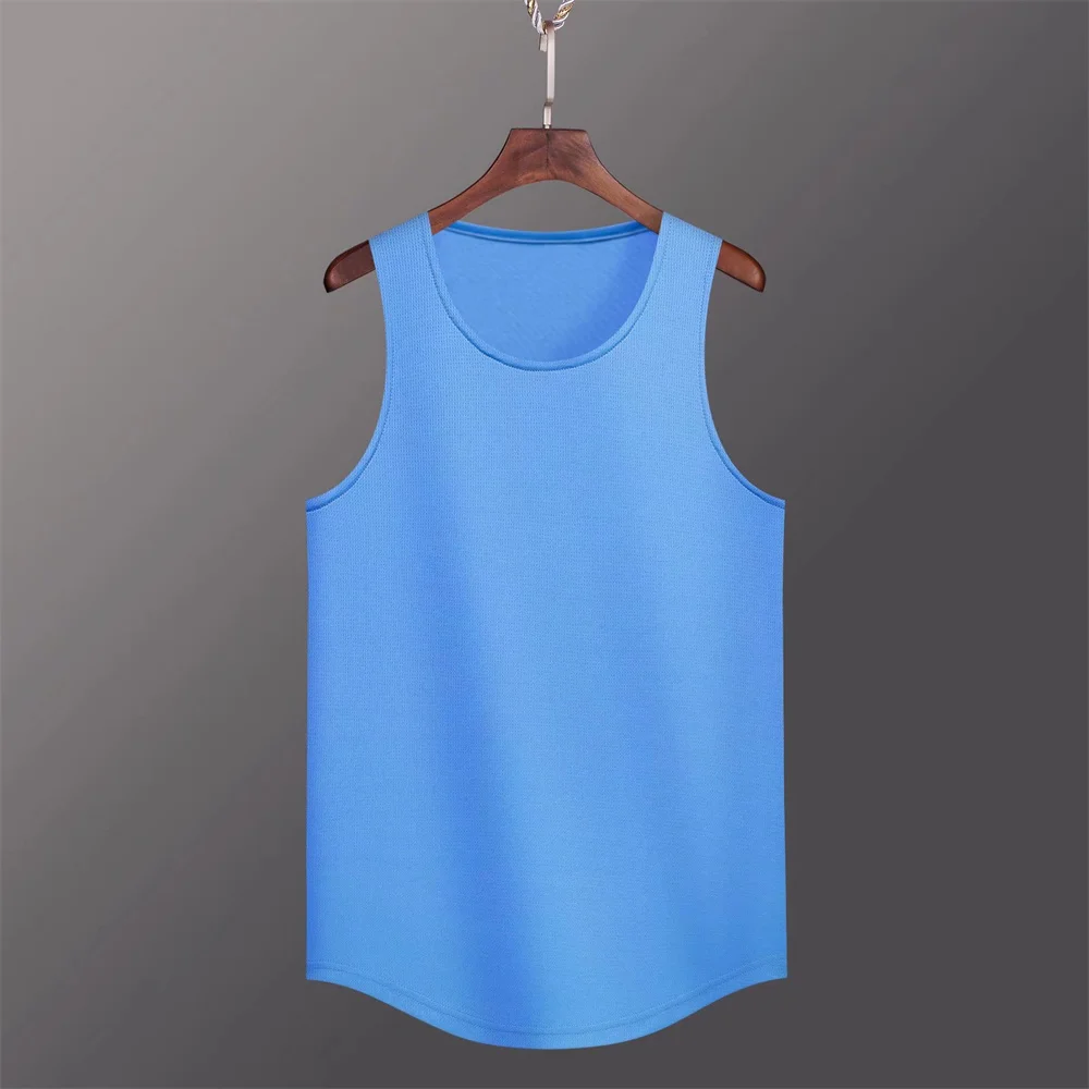 M-5XL Big Size Dry Fit Men Sleeveless Basketball Jersey Tops Clothes Crossfit Male Oversize Jogging Training Running Sports Vest