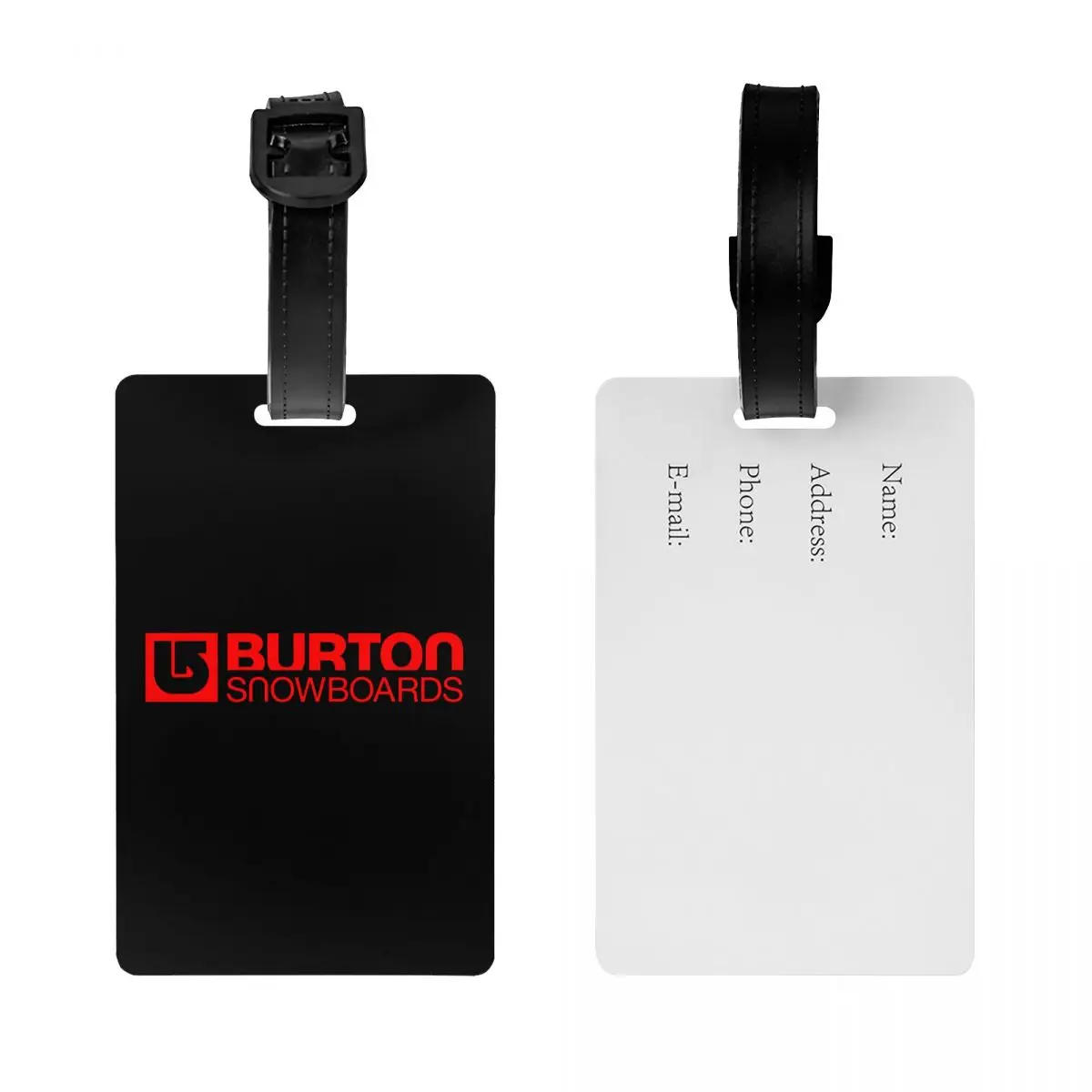 Burtons Mountain Snowboard Luggage Tags for Suitcases Privacy Cover ID Label