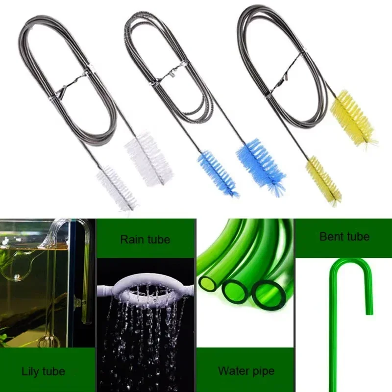 Flexibler Federbürsten-Schlauchreiniger für Aquarienfilter, Eimer, Innen- und Außenrohre zur Algen- und Schmutzentfernung – Aquatische Pflegezubehör – Detail 5