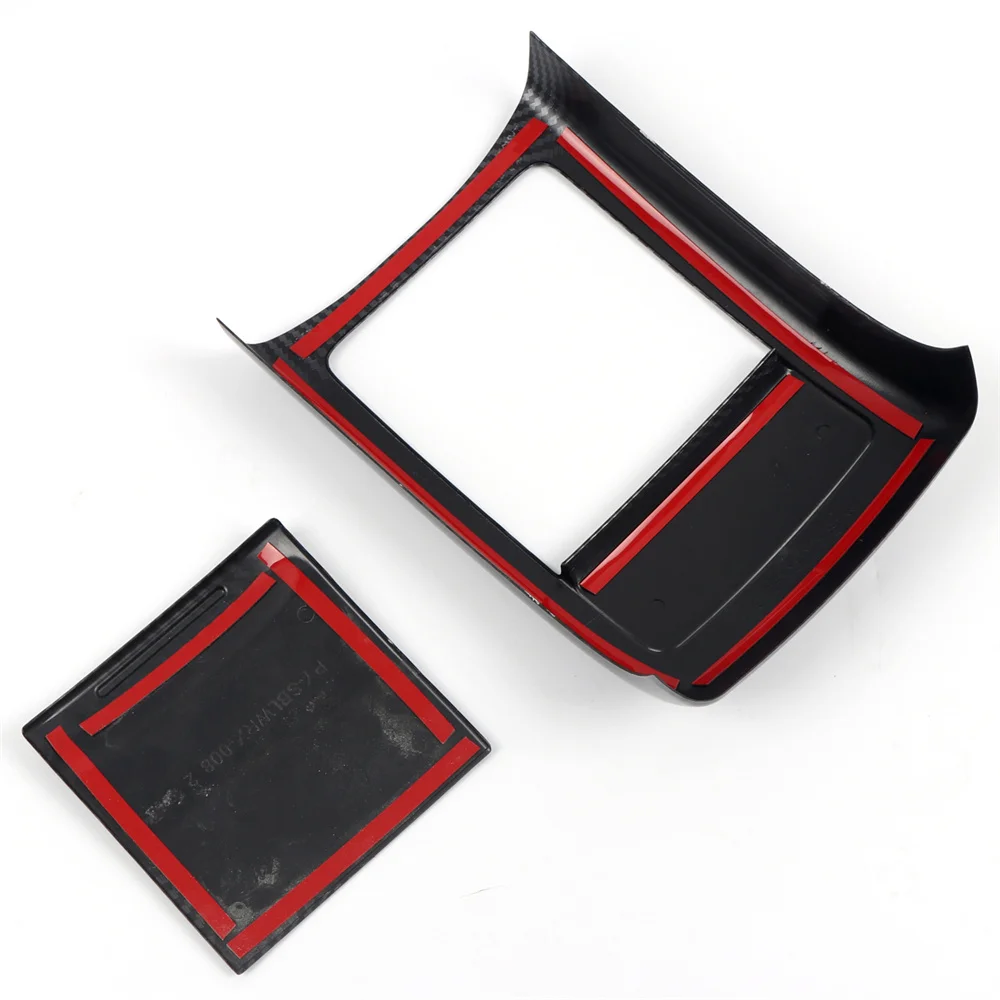for Subaru WRX STI 2015 2016 2017 Car Accessories Rear Armrest AC Air Vent Cover Trim ABS Carbon Black 2pcs (Not Fit 2018 Model)