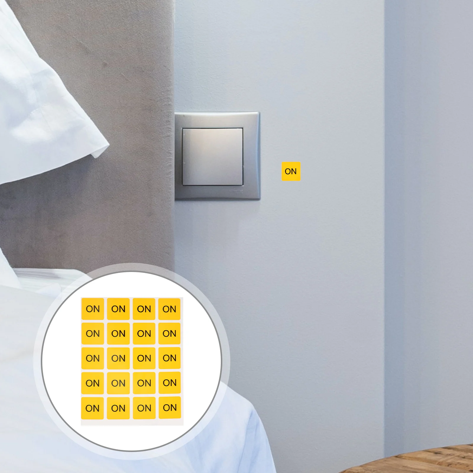 20 Pcs Warning Sign Sticker Reminder Childproof Cover Labels Stickers Voltage Safety Device Button Toddler