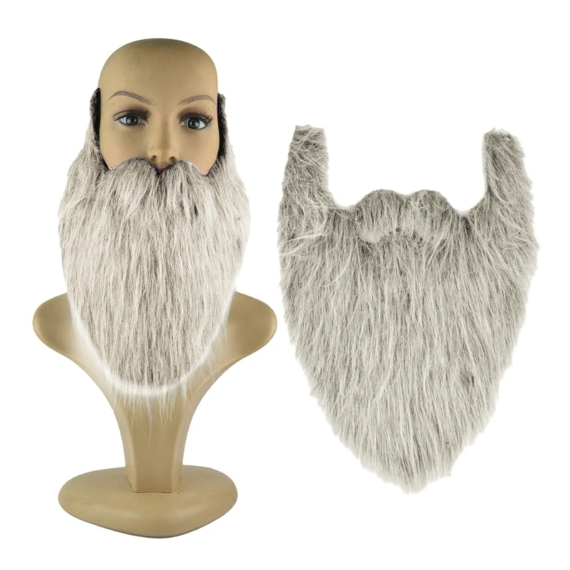 

Fake Beards Costume Beard Old Man Mustache Costume Halloween Funny Beard Hair Accessories for Cosplay Party