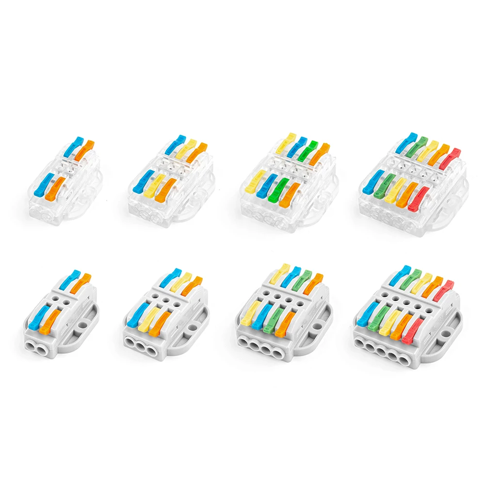 2/3/4/5Quick Wire Connector Push-in Universal Compact Terminal Block Electrical Cable LED Strip Light 25PCS Multiplex Fixed Butt