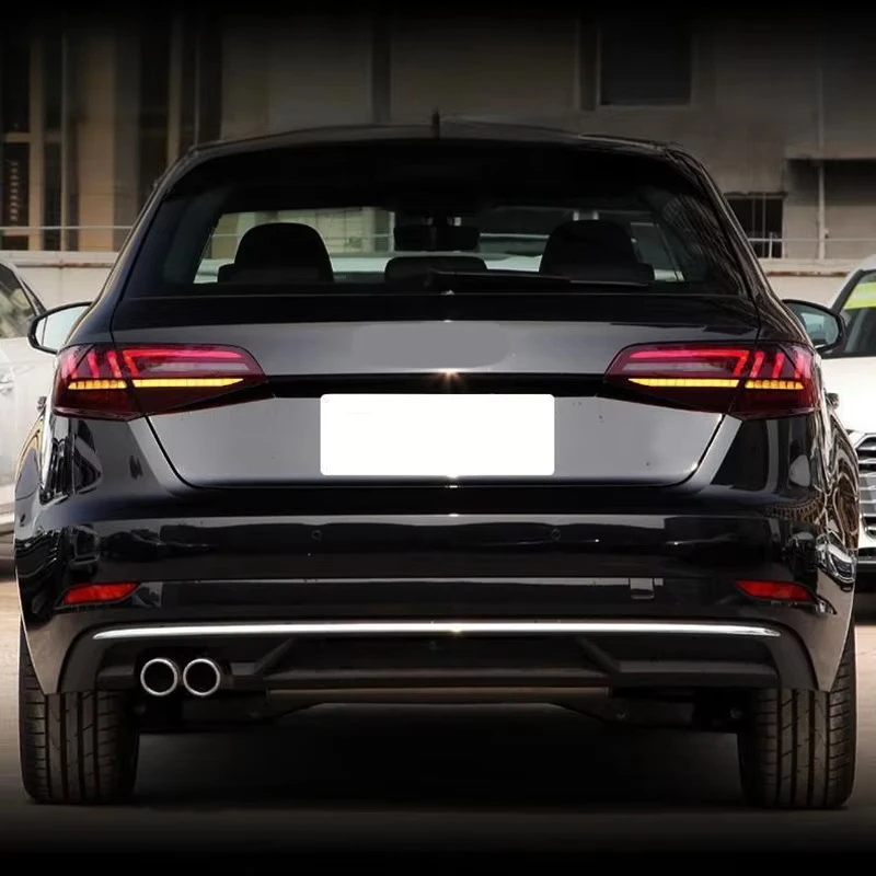 A3 Hatchback 2013-2019 Sportback Dynamic Signal LED Tail Lamp Red Lens Color Car Lights Stop Brake Reverse