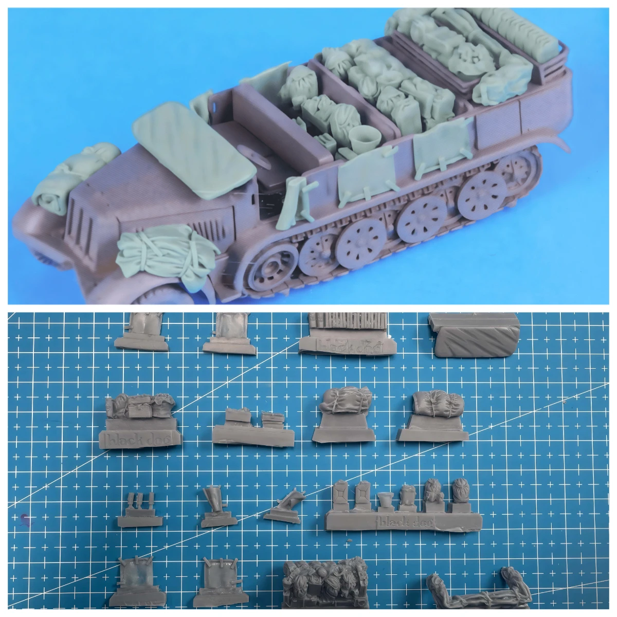 

1/72 Cast Resin Model Assembly Kit, GK, 8 Tons Half-track Package Replenishment, Unpainted, Needs To Be Assembled.