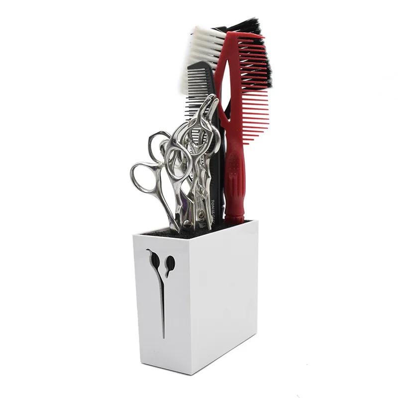 Hairdressing Scissors Stand Case Salon Hairdresser Hair Clips Storage Box Organizer Comb Holder Barber Storage Stand Tool