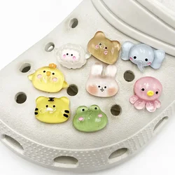 Lovely Crystal Animal Shoe Buckle Accessories 3D Octopus Rabbit Elephant Frog Resin Shoes Upper Pins Decoration Unisex Cool Gift