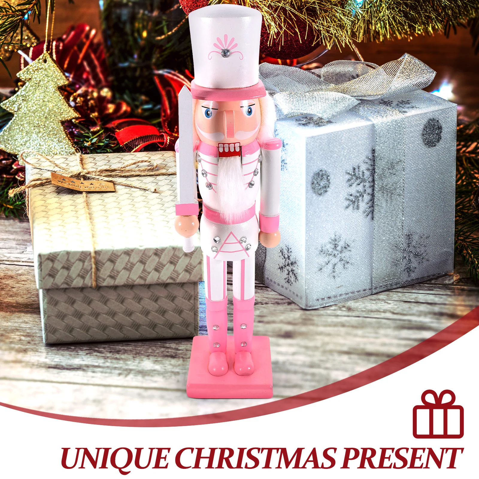 

Christmas Decor Nutcracker Soldier Ornament Traditional Wooden Xmas Nutcrackers Decoration