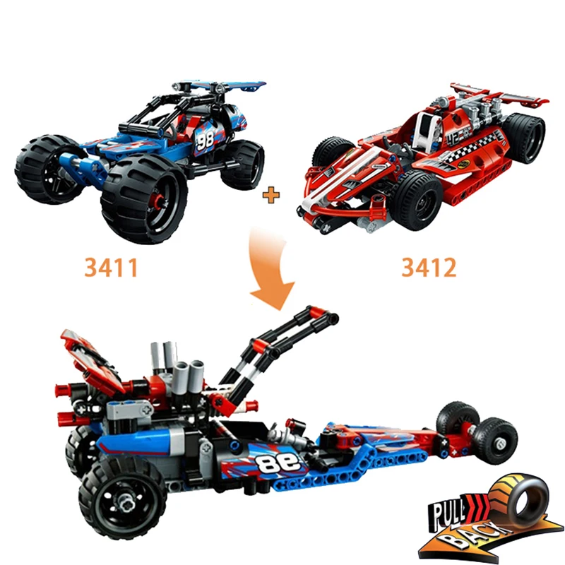 Bloques de construcción Technical Car Racer MOC para niños, juguete de ladrillos para armar camión, ideal para regalo de Navidad