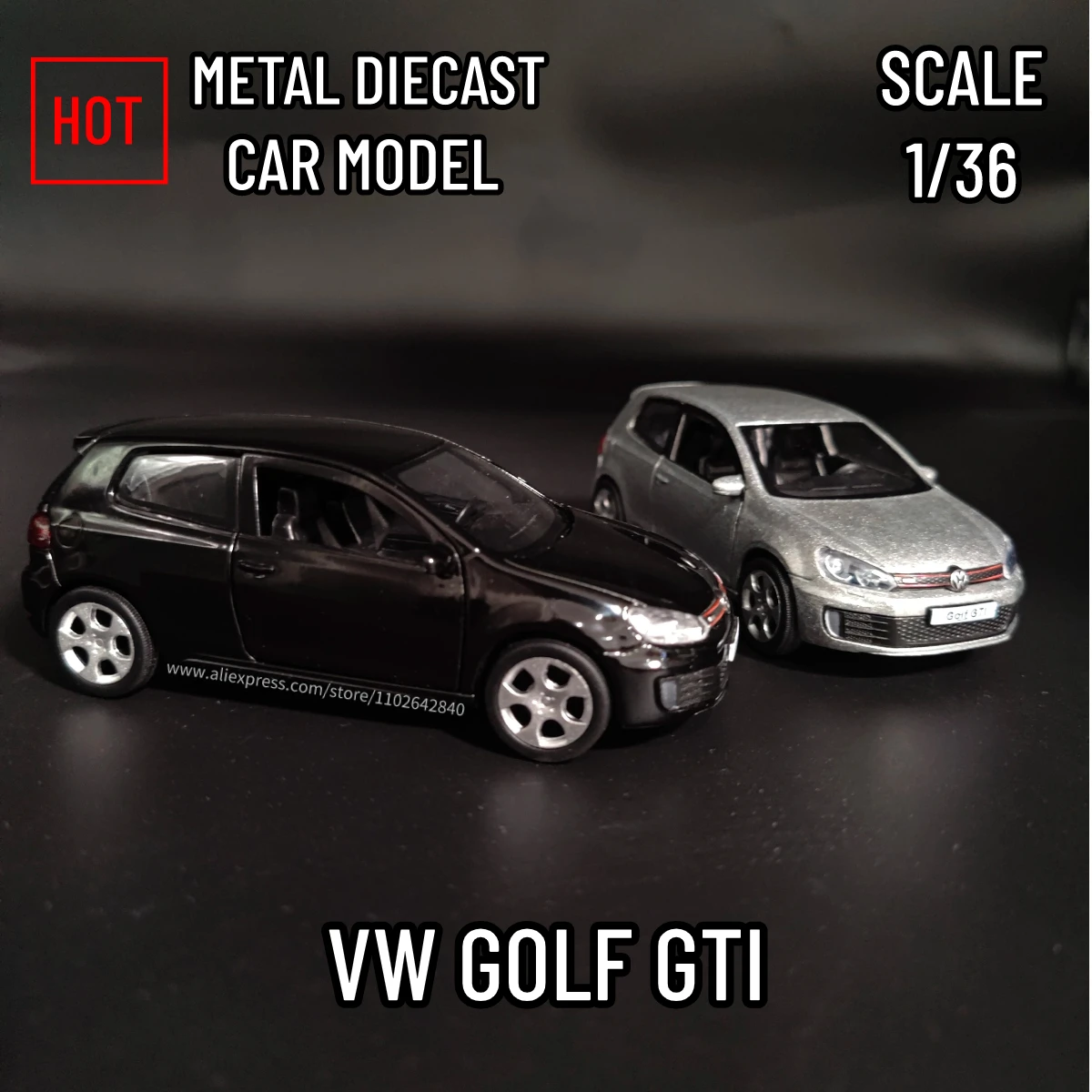 Классическая модель автомобиля VW Golf GTI в масштабе 1:36, Реплика, металлическая литая миниатюрная искусство, домашний интерьер, Декор, стиль