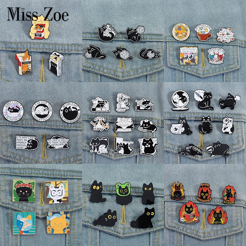 3-9Pcs/Set Cat Enam… - image