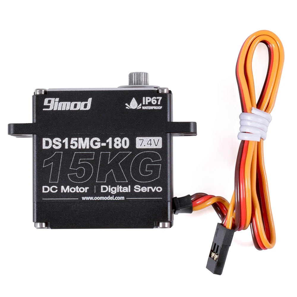 9imod DS15MG 15 kg Wodoodporne serwo 180 ° /270 °   Pełna aluminiowa obudowa Metalowa przekładnia o wysokim momencie obrotowym do 1/8 1/10 1/12 RC Car/Robot/Boat DIY