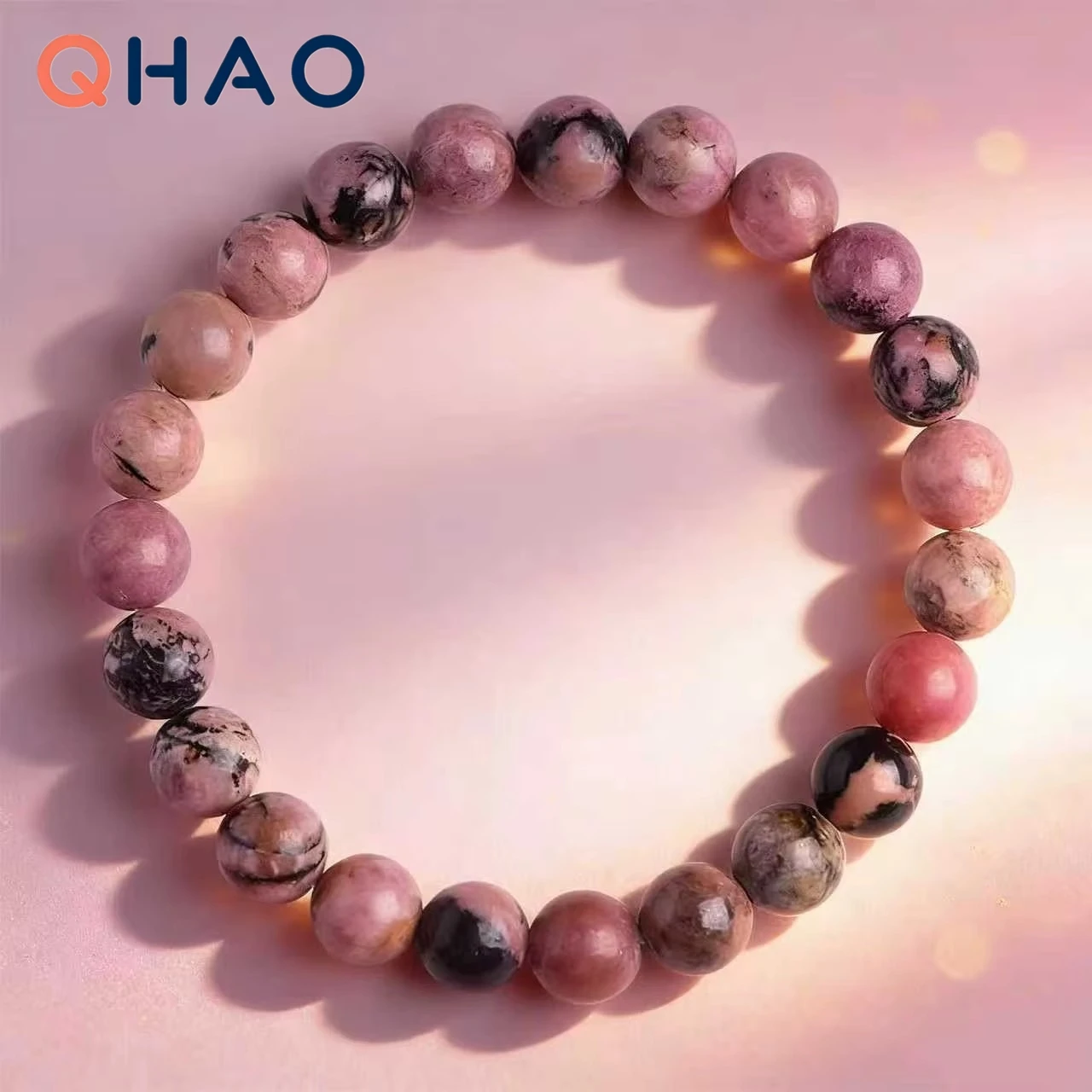 8mm Extremely Rare Exclusive Rose Quartz Jewelry Enhances Romance Confidence Beauty Boho Couple Bracelet Jewelry