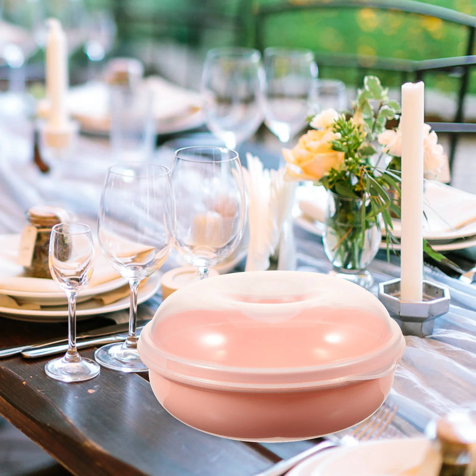 

Doughnut Bread Box Portable Storage Container Airtight Loaf Organizer Countertop Dispenser Doughnut Boxes