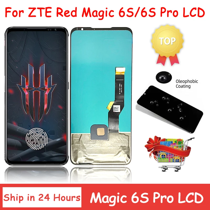 6.8”AMOLED 165Hz For ZTE nubia Red Magic 6s Pro 6sPro LCD Display Digitizer Assembly For RedMagic6S Display Fingerprint