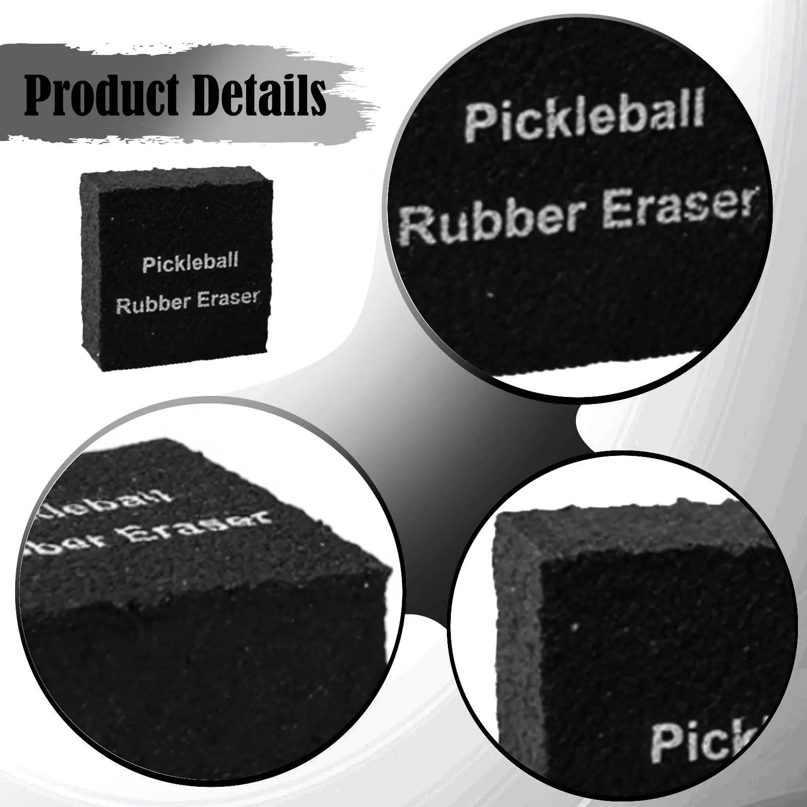Durable Pickleball Paddle Eraser Rubber Block Cleaner for Outdoor Racquet Residue Dirt Removal Beginners