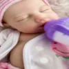 Attyi-全身ソリッドシリコン生まれ変わった人形、洗えるベベ、塗装された新生児、女の子と男の子、口を開けることができます、13インチ、loulou 6