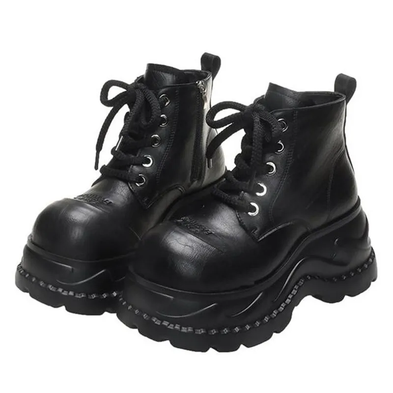 Fashion Microfiber Genuine Ankle Booties Chimney Shoes Genuine Pu Leather Zipper Boots Women Autumn Motorcycle Spring sport shoe