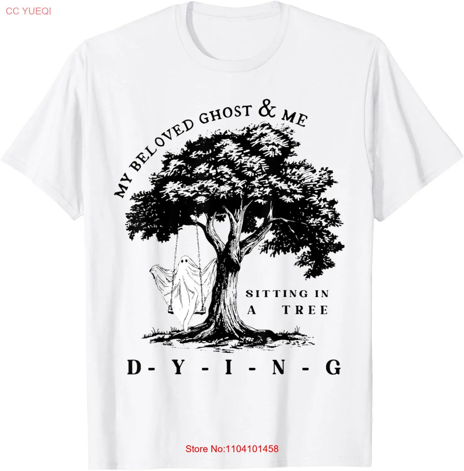 My Beloved Ghost & Me Sitting In A Tree Dying halloween T-Shirt