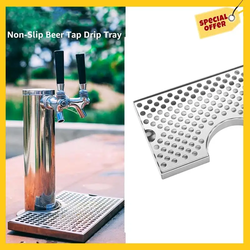 

Abcybeer Drip Tray For Kegerator, Stainless Steel Kegerator Drip Tray Beer Drip Tray For Beer Tap Cutout Kegerator