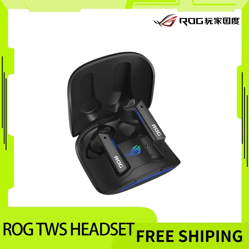 

Rog Tws Headset Wireless Bluetooth 5.0 In-Ear Esports Gaming Headset Charging Anc Noise Reduction Headphones For Movement Gifts