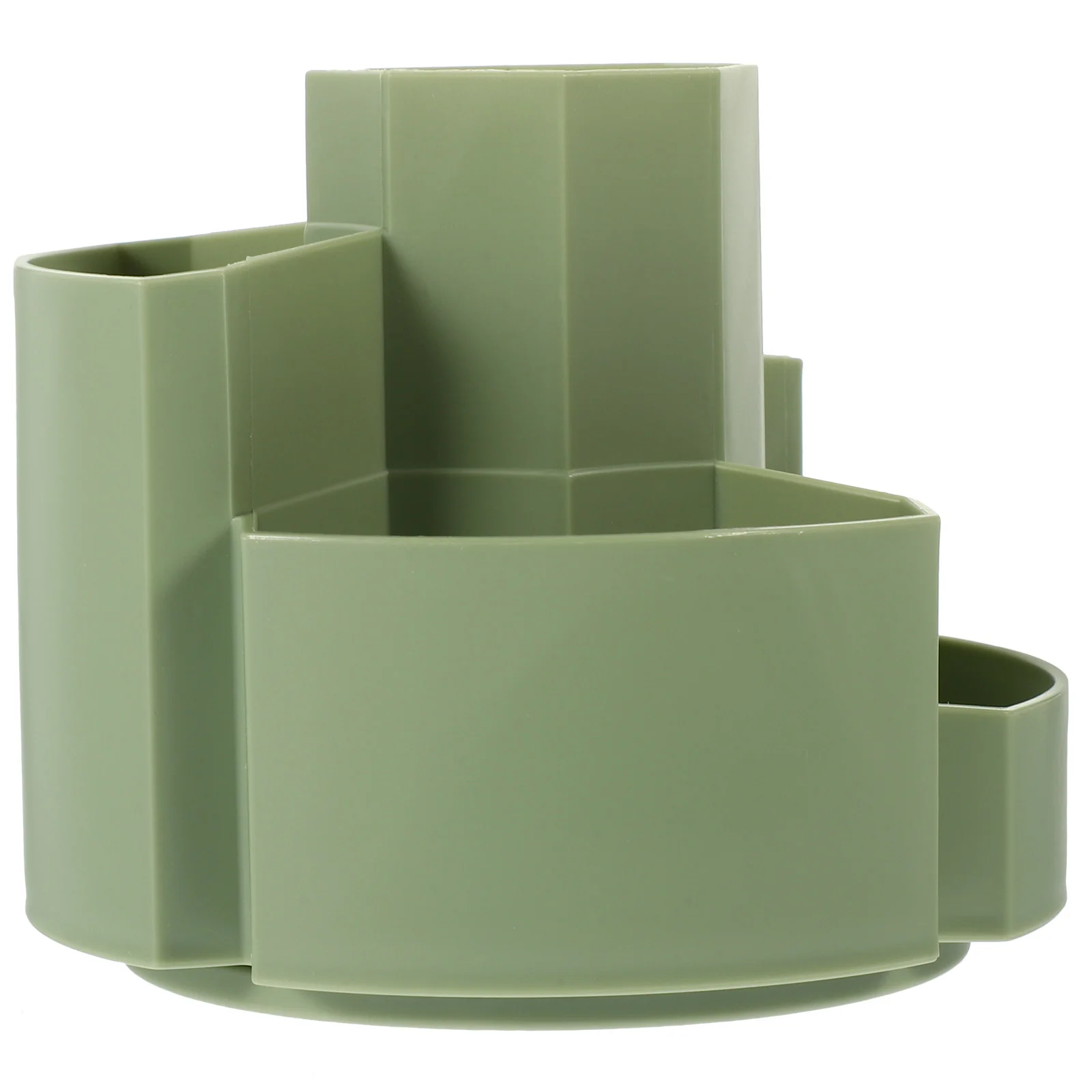 Compartment Desktop Stationary Organizer Decorative Rotating Brush Holder