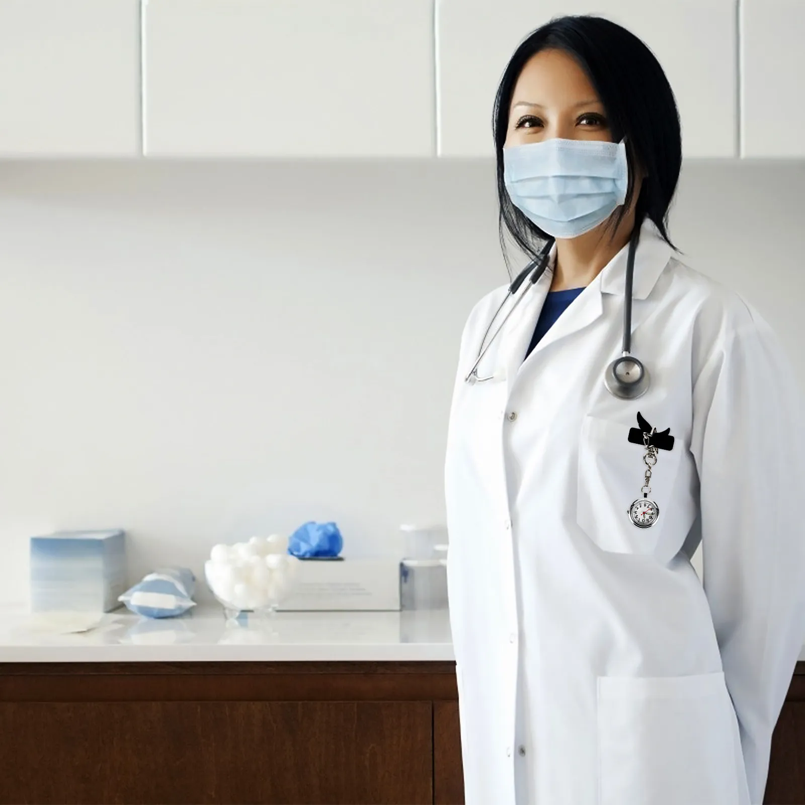 

Наручные часы для медсестер из высококачественного сплава, устойчивые к царапинам, портативные, с клипсой, для медицинских работников