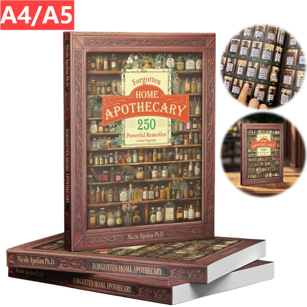 

A4/A5 Forgotten Home Apothecary 250 Powerful Healing Secrets Natural Remedies Natural Home Remedies Book for Everyday Wellness