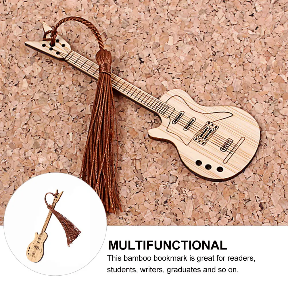 

Guitar Shape Bookmark Eco-friendly Page Marker for Readers Students Decoration Bookmark Vintage Bookmarks Music Decoration