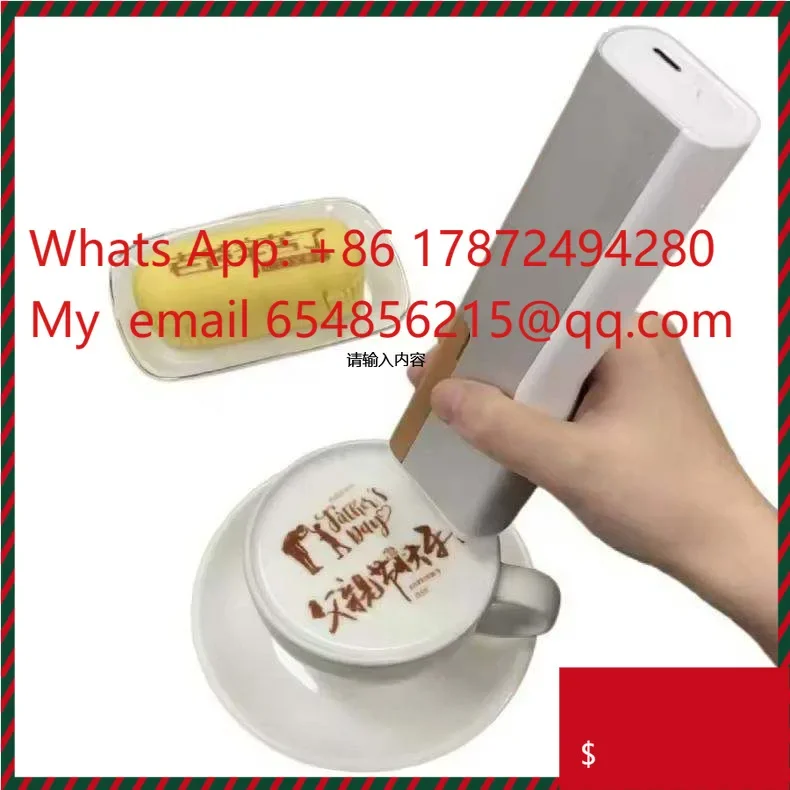 Latte Art Printing Machine Coffee Printer Coding Equipment Inkjet Logo Design Portable Printing Coffee Shops Cafes