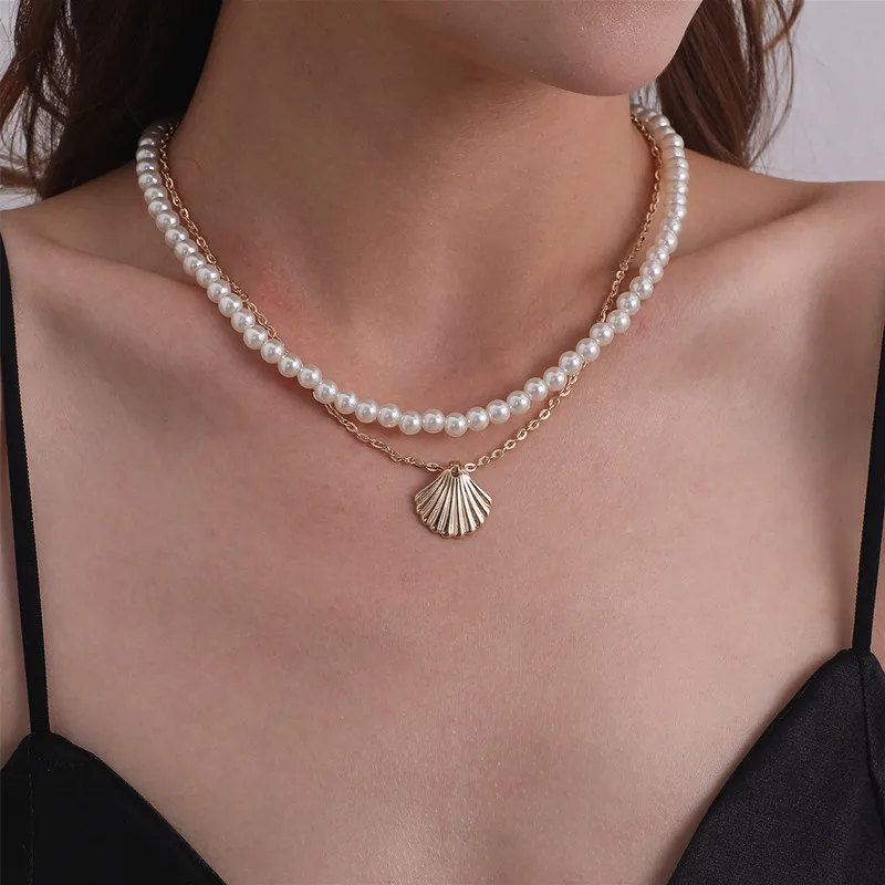 Bohemian Multilayer Shell Necklace for Women Cowrie Charm Seashell Collar Choker Beach Boho Summer Necklaces Jewelry Collares