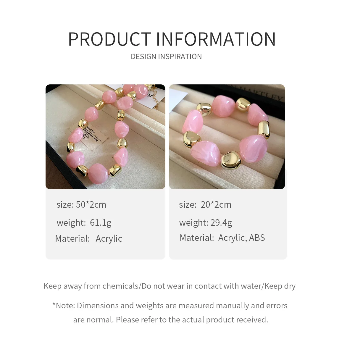 Multicolor Irregular Acrylic Beaded Bangles for Women Geometric Smudge String Bracelet Beach Vacation Style Couple Jewelry W image 6