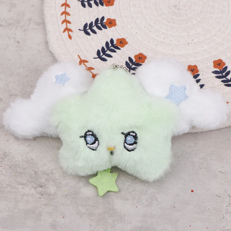 Niedlicher Plüsch-Stern-Anhänger, Schlüsselanhänger, Puppenalbum, Plüsch-Anhänger, Puppenrucksack, Auto, Schultasche, Dekoration, Zubehör, Geschenke