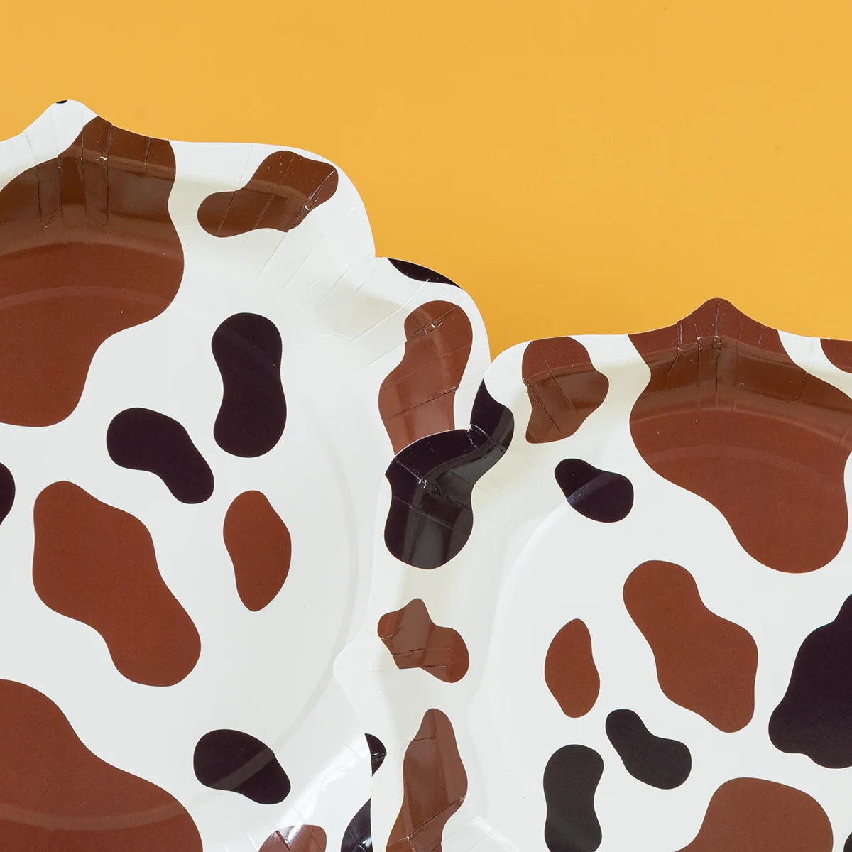 10/25/50pcs Cow Print Disposable Paper Plates for Western Cowboy Themed Birthday Party Supplies image 5