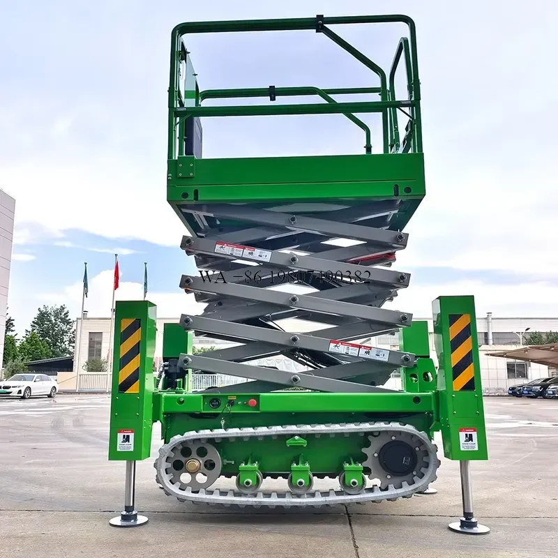 wmwmnu for Crawler Lifting Height Hydraulic Scissor Lift 6M-14M Scissor Lift for Uneven Ground Operations