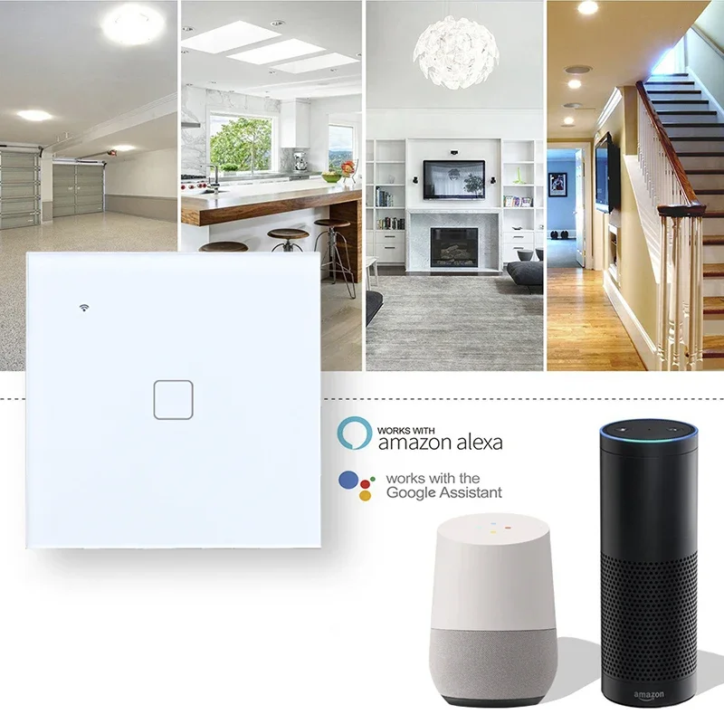 Melery Zigbee 스마트 유리 터치 스위치 Inteligente 벽 조명 스위치 Tuya Smartlife Google 홈의 EU 무선 원격 제어