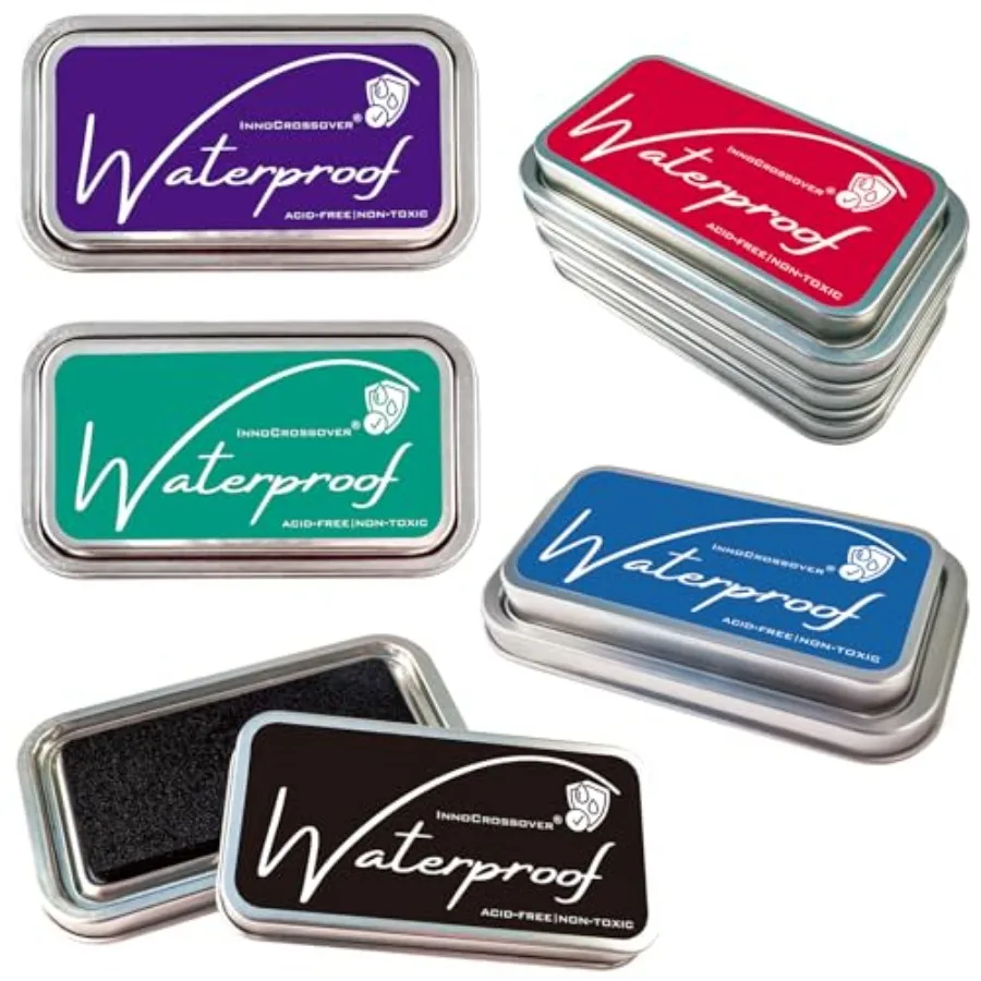 

Чернильные подушечки для резиновых штампов - Водостойкие перманентные чернильные подушечки для изготовления открыток, скрапбукинга, рождественских поделок