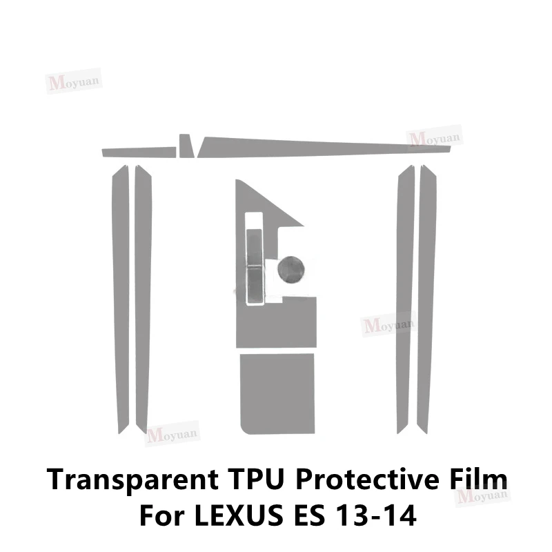 For LEXUS ES 2013-2014 Screen TPU Transparent Protect Film Car Interior Sticker Gear Navigator Door Panel Car Accessories