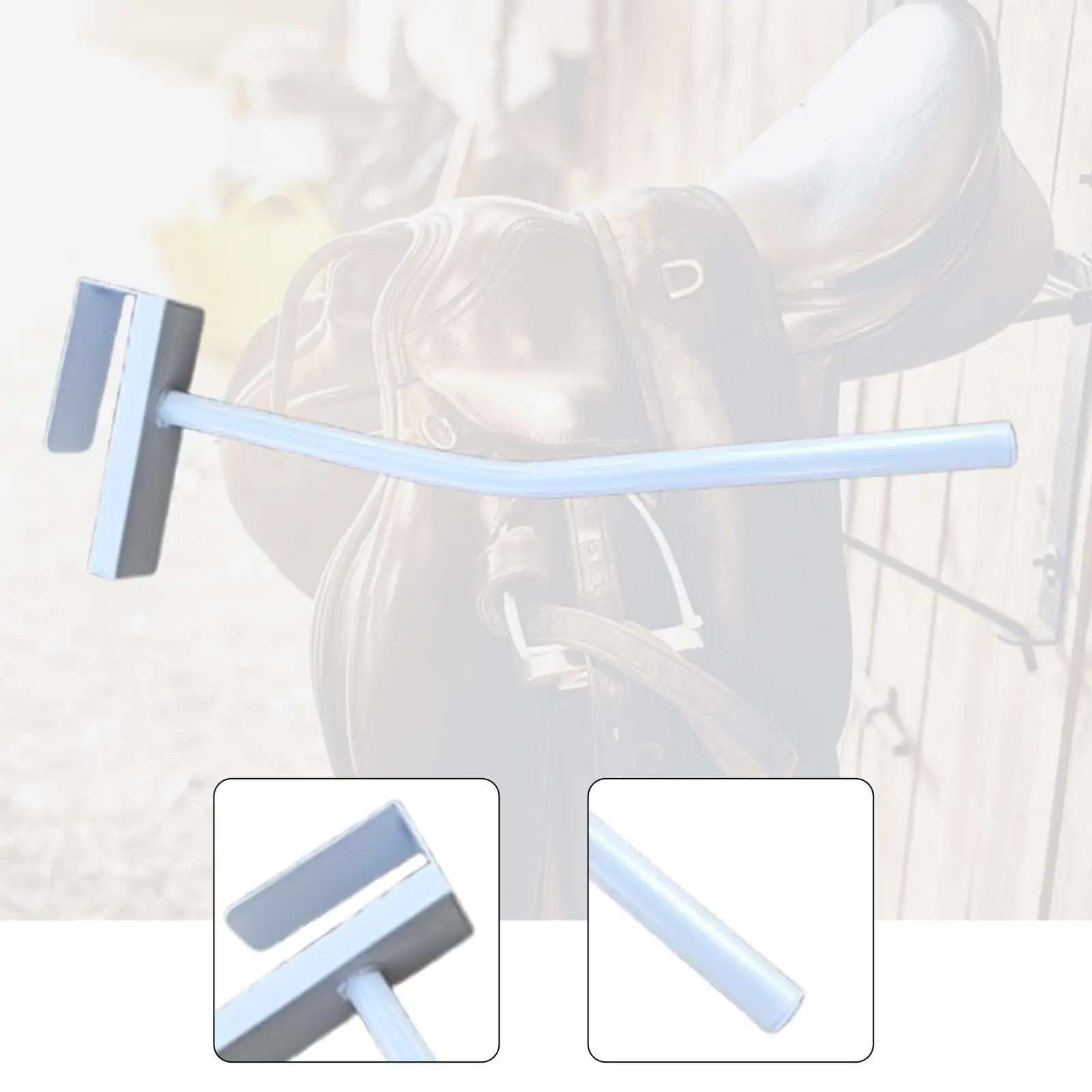 Porta selle per cavalli da appendere a parete o porta, organizer per rimorchi, stabile, Barns, bianco
