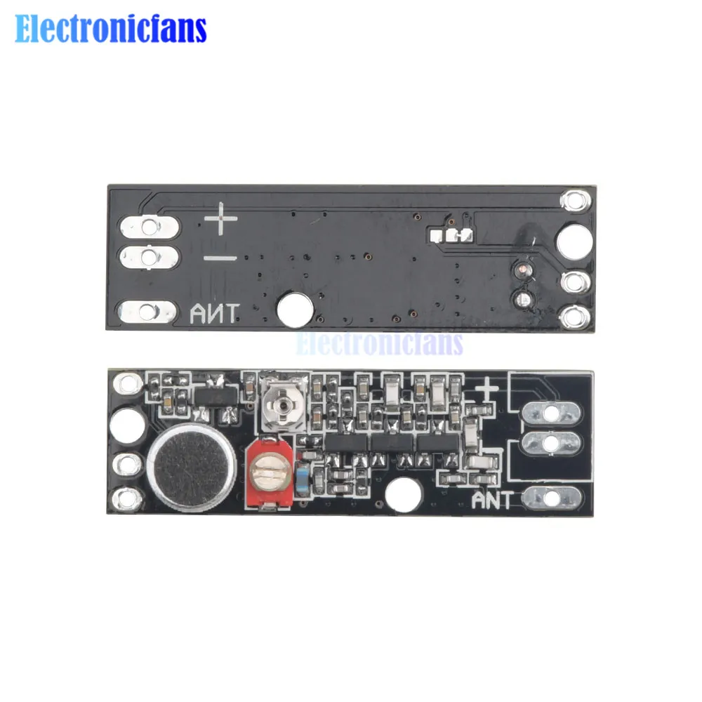 DC 100M 800M 85-115MHz FM Transmitter Wireless Microphone Surveillance Frequency Board Module For Arduino Adjustable Capacitor