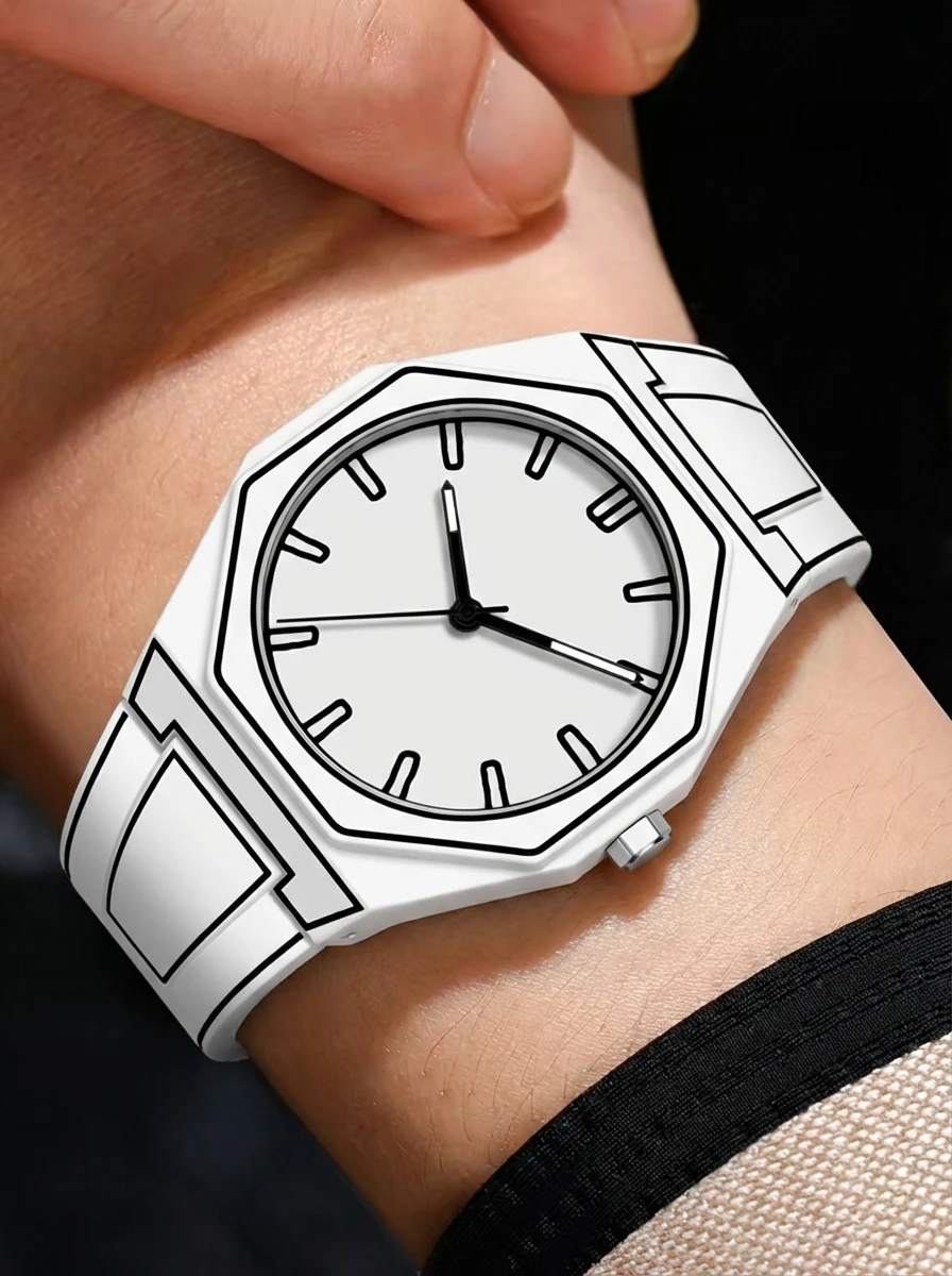 Trendy Minimalist Line Art Sty - Resin Art Watch ulasan dan harga