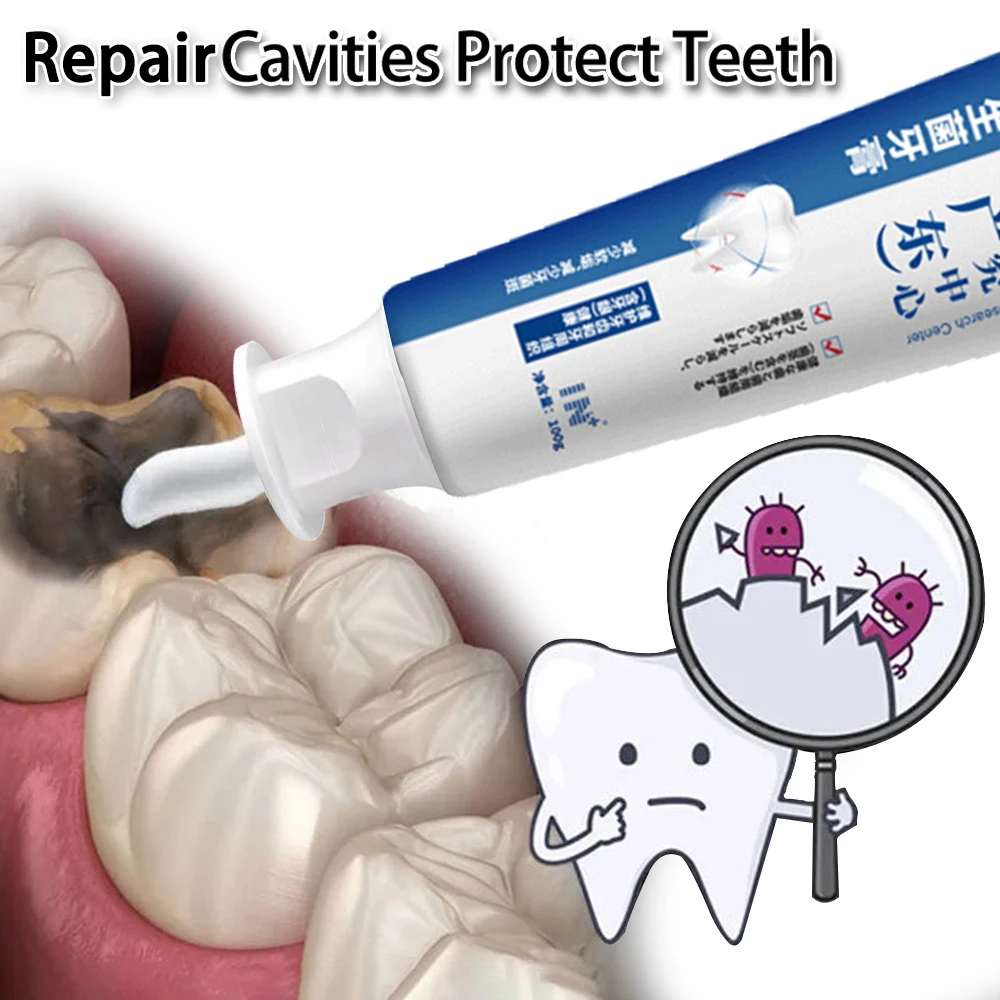 Toothpaste of Teeth Whitening Repair of Cavities Caries Removal of Plaque Stains Decay Repair Teeth Treating Dental Calculus