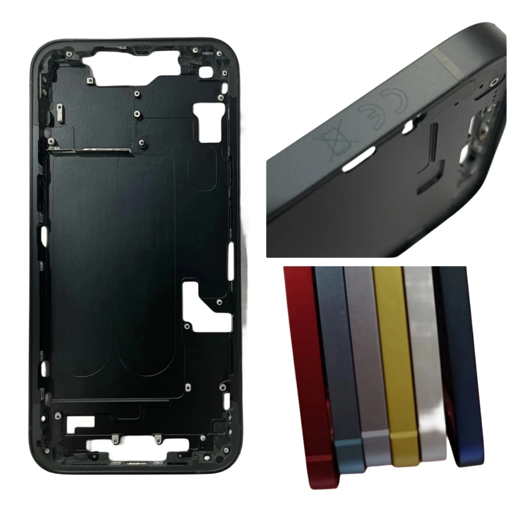 For IPhone 14 14PLUS Housing With Part + Middle Chassis Frame + SIM Tray + Side Key Parts Rear Housing Case Assembly