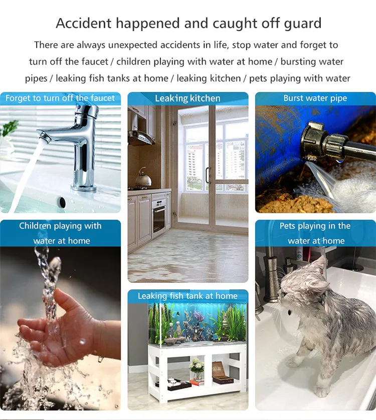 Tuya WIFI Smart Water Leakage Sensor Smart Life Water Immersion Detector Water Overflow Alarm Sensor For Alexa Google Home