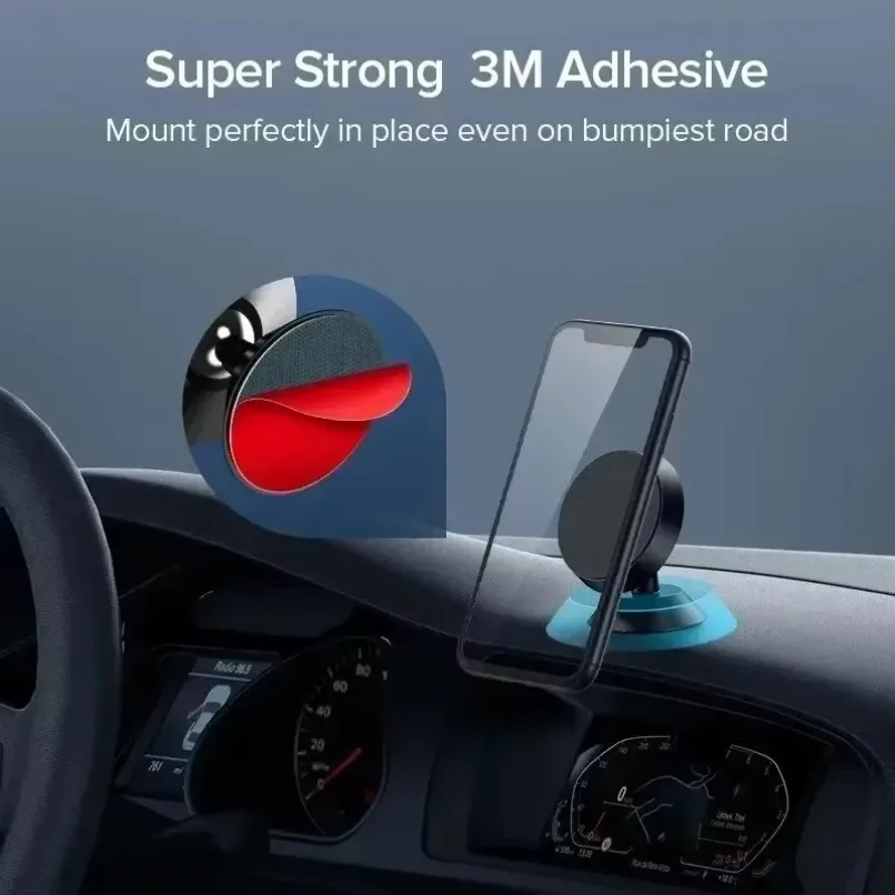 Mini Magnetic Phone Holder 360° Rotation Cellphone Instrument panel self-adhesive GPS Bracket For Magsafe iPhone 16 15 14 13 12 image 5