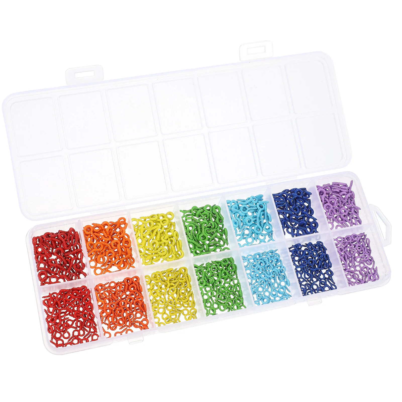 

1 Box Colorful Screw Eye Pins Metal Small Eye Pin for DIY Jewelry Making Crafts Findings Threaded Clasp Hook Threaded Clasp Hook