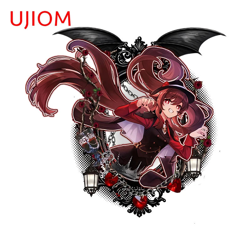 UJIOM 13cm × 12.7cm Halloween Genshin Impact Hutao Wall Stickers Personal Cool Festival Graphics Decals Vinyl House Decor